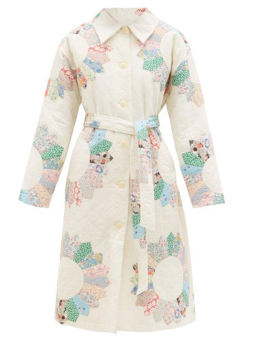 Matchesfashion.com Sea - Linden Patchwork Quilted-cotton Coat - Womens - White Multi