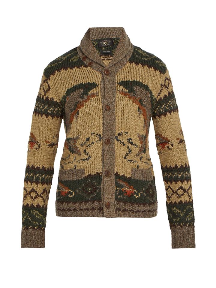 Rrl Shawl-collar Wool-blend Cardigan