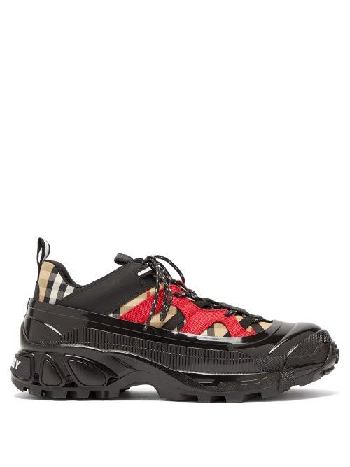 Matchesfashion.com Burberry - Checked Technical Hiking Trainers - Mens - Beige