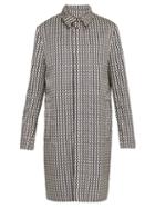Matchesfashion.com Valentino - Optical Print Single Breasted Coat - Mens - Navy Multi