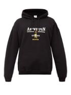 Matchesfashion.com Vetements - Antwerp Logo-embroidered Cotton-blend Sweatshirt - Mens - Black