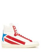 Saint Laurent Star-panelled High-top Leather Trainers