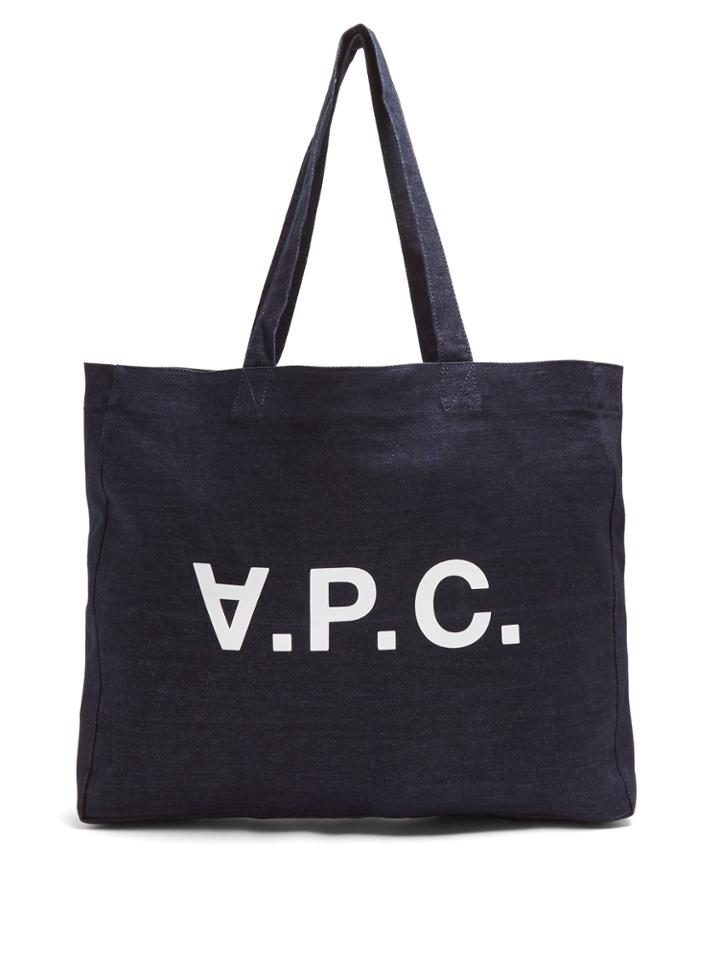 A.p.c. Logo-print Denim Tote
