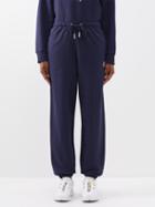 Moncler - Logo-patch Cotton-jersey Track Pants - Womens - Navy