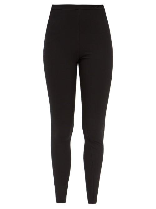 Valentino - High-rise Jersey Leggings - Womens - Black