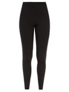Valentino - High-rise Jersey Leggings - Womens - Black