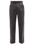 Our Legacy - Mud-dyed Silk-twill Trousers - Mens - Black