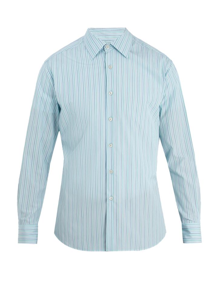 Prada Classic-fit Striped Cotton Shirt
