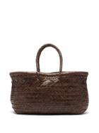 Matchesfashion.com Dragon Diffusion - Triple Jump Large Woven-leather Tote Bag - Womens - Dark Brown