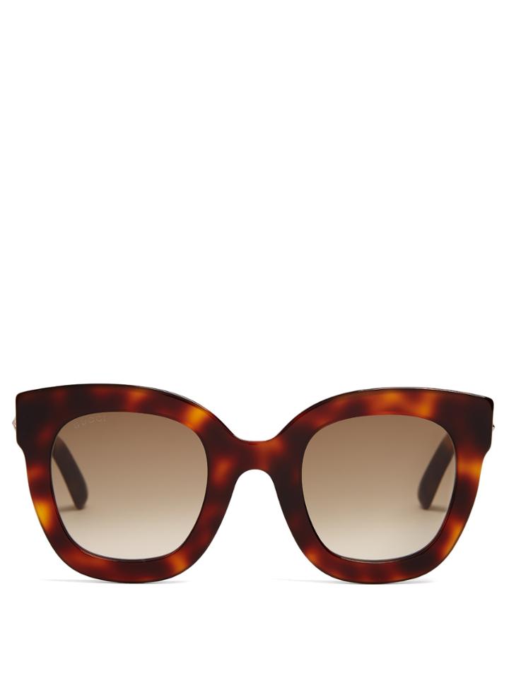 Gucci Star-embellished Square-frame Sunglasses