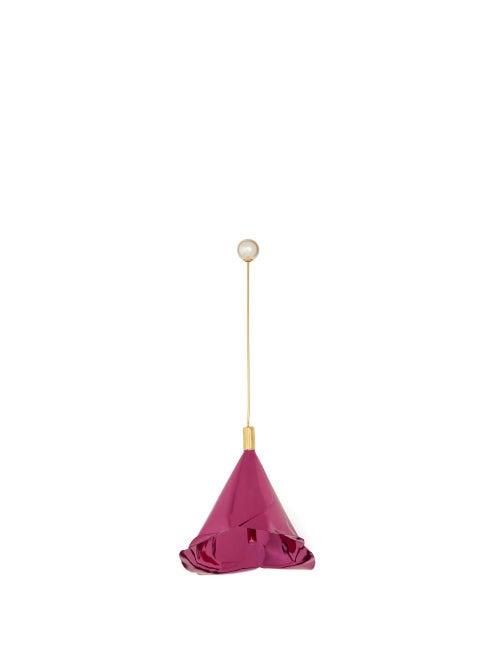 Matchesfashion.com Hillier Bartley - Calla Lilly Gold Plated Brooch - Womens - Pink
