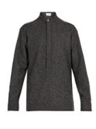 Matchesfashion.com Deveaux - Herringbone Wool Blend Tunic - Mens - Grey