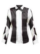 Matchesfashion.com Dodo Bar Or - Noy Stripe Print Silk Satin Shirt - Womens - Black White