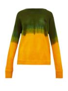 Matchesfashion.com The Elder Statesman - Tie Dyed Palm Tree Motif Cashmere Sweater - Womens - Green Multi