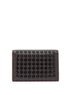 Matchesfashion.com Christian Louboutin - Spike-embellished Grained-leather Cardholder - Mens - Black