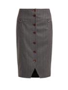 Altuzarra Quill Pinstriped Wool-blend Skirt
