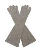 Totme - Longline Cashmere Gloves - Womens - Light Grey