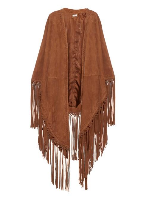 Talitha Macrame-detail Suede Shawl