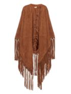 Talitha Macrame-detail Suede Shawl