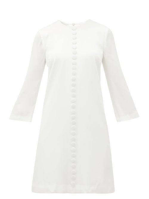 Matchesfashion.com Goat - Houston A-line Crepe Mini Dress - Womens - White