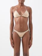 Ludovic De Saint Sernin - Whipstitched Bikini Top - Womens - Beige