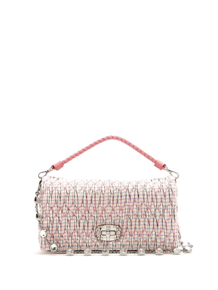 Miu Miu Quilted Checked Shoulder Bag