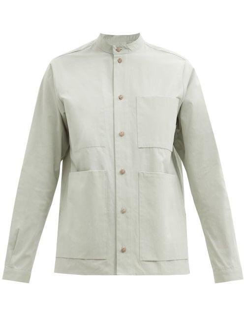 Matchesfashion.com Toogood - The Locksmith Cotton-poplin Shirt - Womens - Light Green