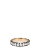 Jessica Mccormack - Eternity Cut-down Medium Diamond & 18kt Gold Ring - Womens - Gold Multi