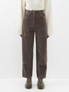 See By Chlo - High-rise Corduroy Cargo Trousers - Womens - Brown