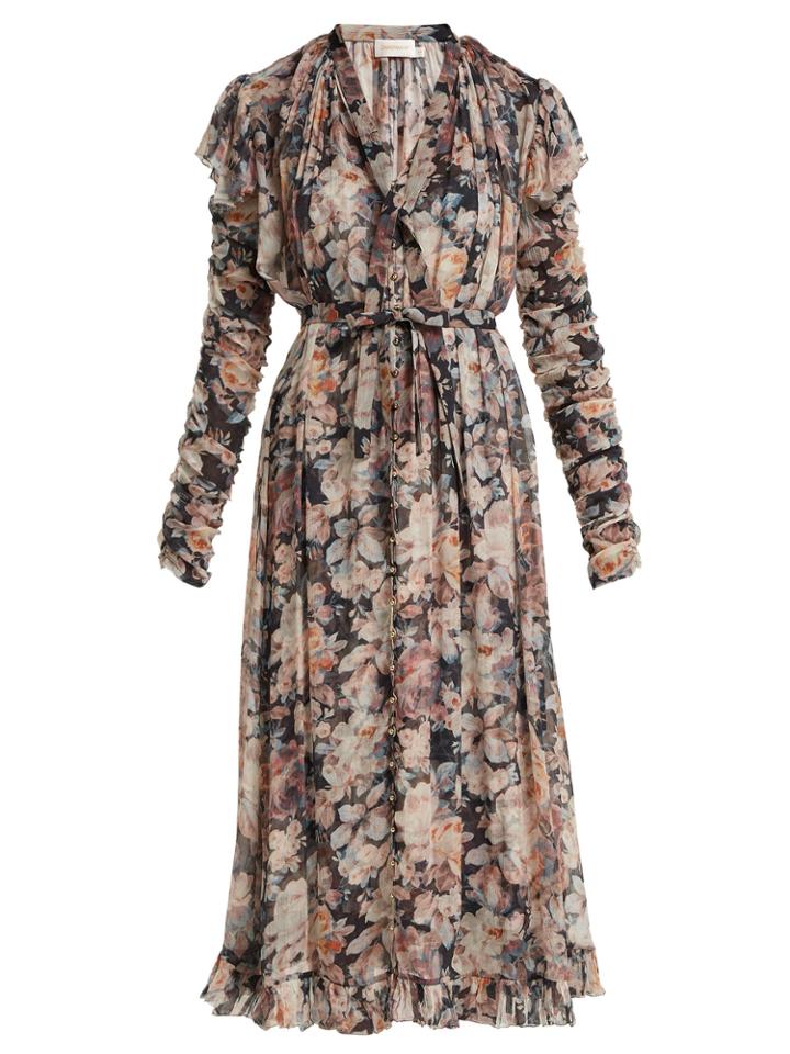 Zimmermann Tempest Floral Midi Dress