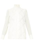 Matchesfashion.com Chlo - Puffed-sleeve Silk-georgette Blouse - Womens - White