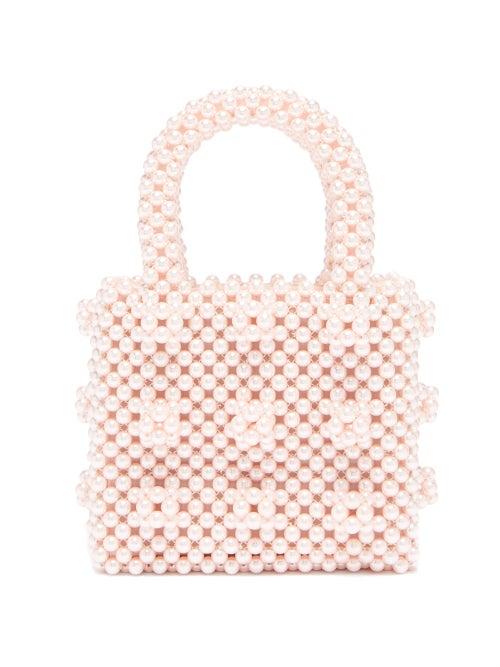 Matchesfashion.com Shrimps - Antonia Mini Faux Pearl Bag - Womens - Pink