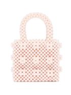 Matchesfashion.com Shrimps - Antonia Mini Faux Pearl Bag - Womens - Pink