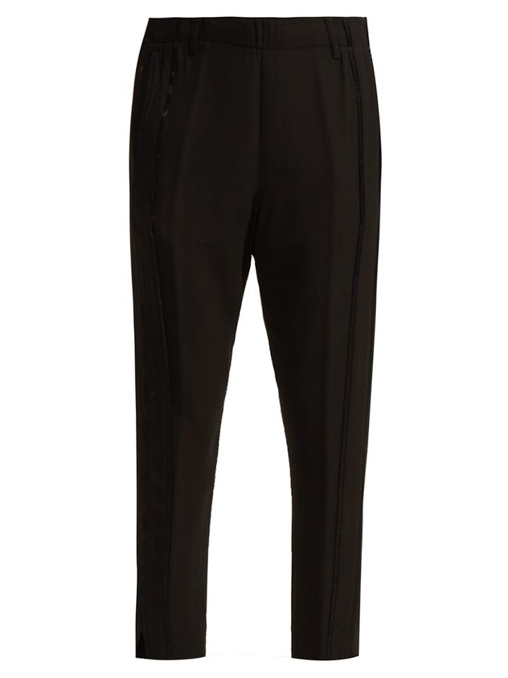 Ann Demeulemeester Jogging Raw-hemmed Crepe Trousers