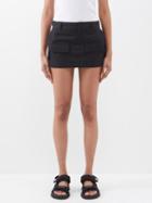 Wardrobe.nyc Wardrobe. Nyc - Cargo-pocket Ripstop-cotton Mini Skirt - Womens - Black