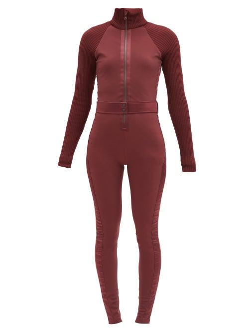 Matchesfashion.com Vaara - Sofia Soft-shell Ski Jumpsuit - Womens - Burgundy