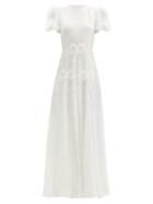 Matchesfashion.com The Vampire's Wife - Giselle Ruffled Organza-bow Satin Gown - Womens - Ivory