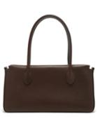 The Row - Grained-leather Medium Shoulder Bag - Womens - Dark Brown
