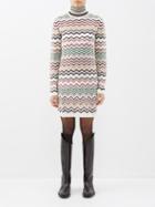 Missoni - Roll-neck Chevron-jacquard Knit Sweater Dress - Womens - Multi