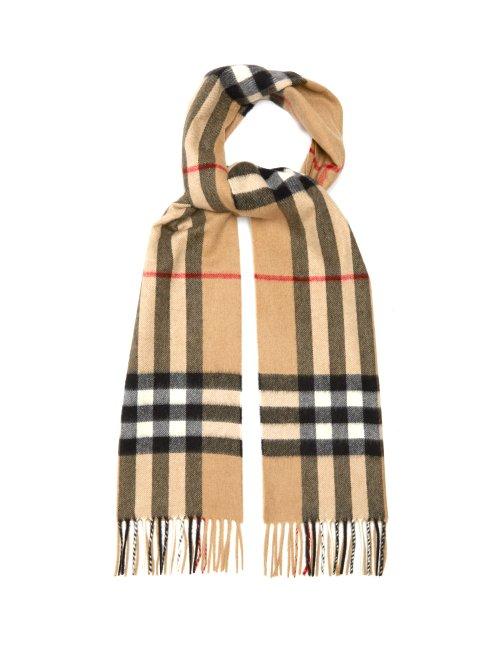 Matchesfashion.com Burberry - Classic Check Cashmere Scarf - Womens - Camel