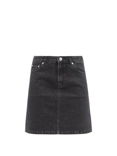 A.p.c. - Denim Mini Skirt - Womens - Black