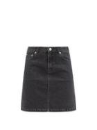 A.p.c. - Denim Mini Skirt - Womens - Black