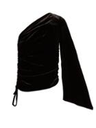 Matchesfashion.com Osman - Nabela One Shoulder Velvet Top - Womens - Black
