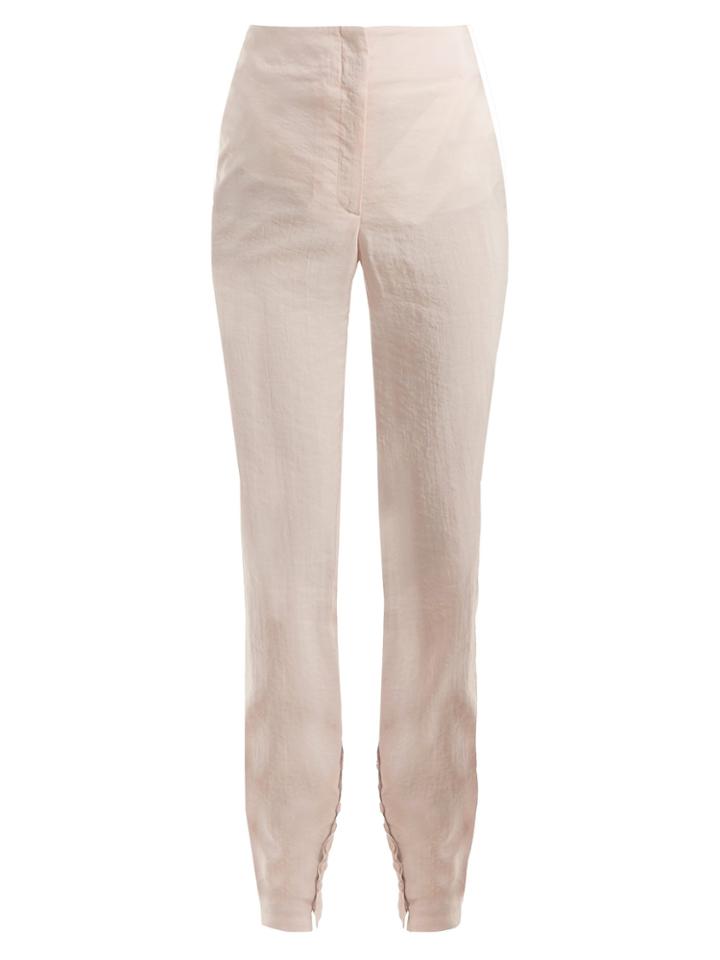 Lemaire Buttoned-cuff Silk-blend Trousers