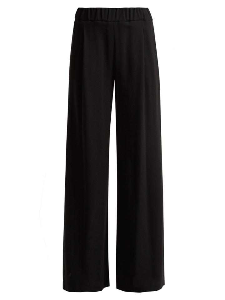Goat Gable Wool-crepe Wide-leg Trousers