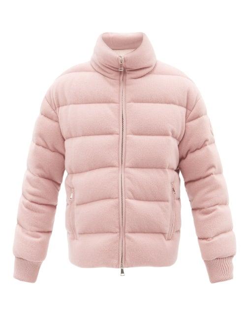 Moncler - Cayeux Wool-blend Down Jacket - Womens - Pink