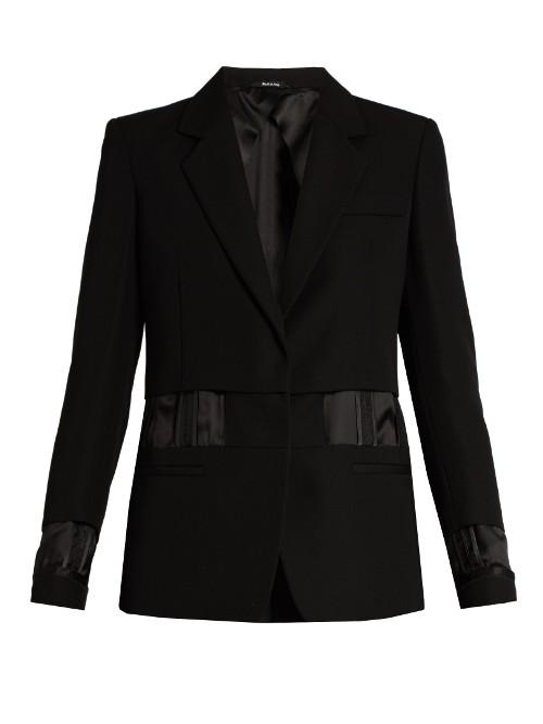 Maison Margiela Single-breasted Exposed-lining Wool Jacket