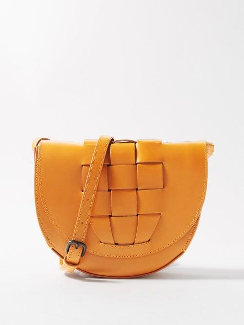 Hereu - Sinia Woven Leather Cross-body Bag - Womens - Tan