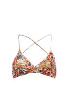 Matchesfashion.com Muzungu Sisters - Willow Poppy Print Bikini Top - Womens - Orange Multi