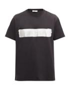 Matchesfashion.com Givenchy - Silver Logo-panel Cotton-jersey T-shirt - Mens - Black